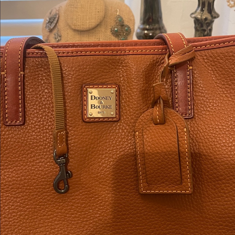 Dooney & Bourke Brown Leather Tote - Picture 6 of 6